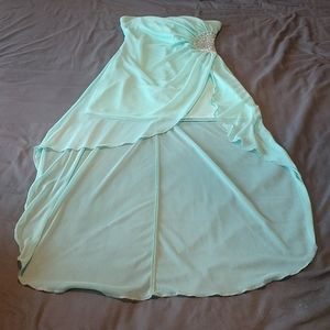 Strapless Mint Green Dress